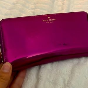 Kate spade iridescent/metallic pink clutch.
